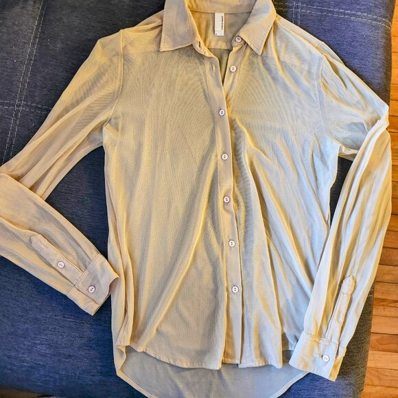 American Apparel Sheer Nude Blouse - Picture 3 of 4